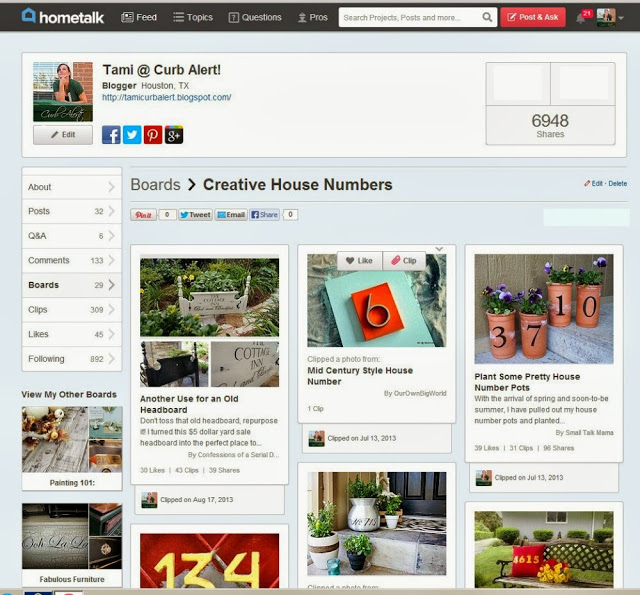 Curb Alert! Home Address Flower Pots via http://tamicurbalert.blogspot.com