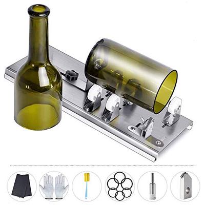 Glass Bottle Cutter, Upcycle EZ-Cut, Wine & Beer Bottle Cutting Machine  Tool: Ultimate Kit + Heat Breaking Tool + Gloves + Sandpaper