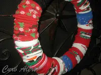 Christmas Sock Wreath