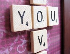 Valentine Love Frame {Scrabble Letters}