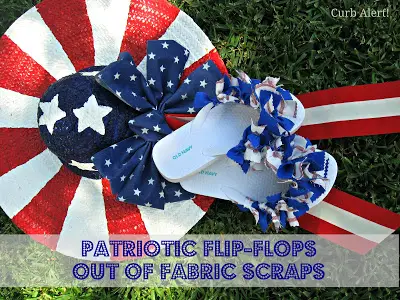 Cute Patriotic Flip Flops {out of Fabric Scraps}