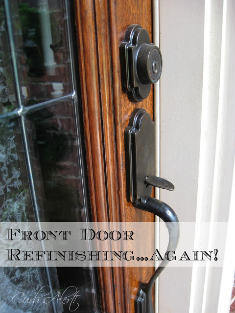 Updating Curb Appeal {Front Door Refinishing – Again!}