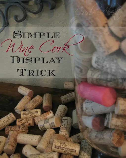Simple Wine Cork Display Trick {Vase Filler}