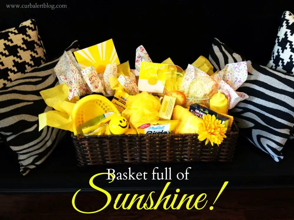 Get Well Soon Gift:  Basket full of Sunshine!