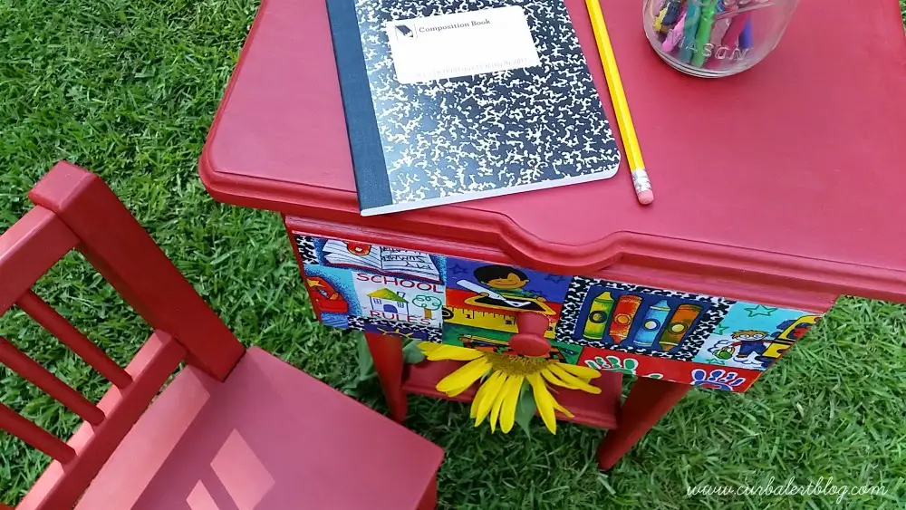 Back to School:  Little Red School Desk
