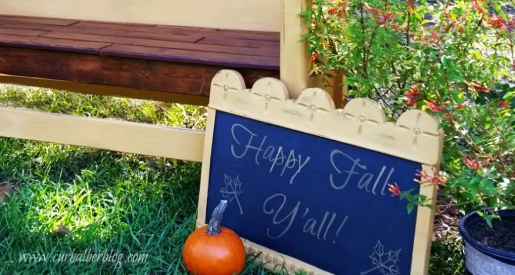Happy Fall Y’all:  Butterscotch Bench