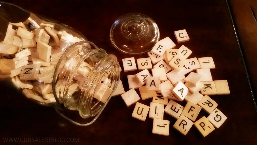 Words with Friends:  Wall Mounted Magnetic Scrabble Game
