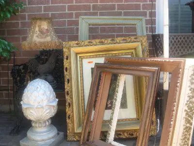 Stash of picture frames from a garage sale