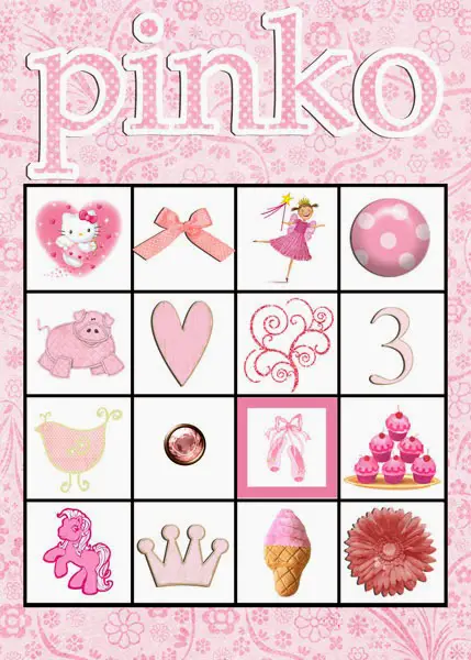 PINKO game, similar to BINGO
