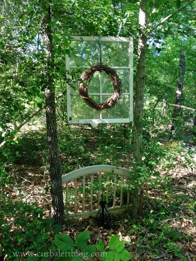 Window hanging in the woods