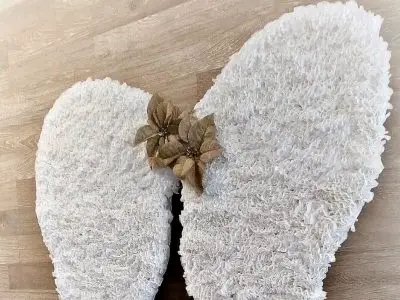 DIY angel wings made with coffee filters