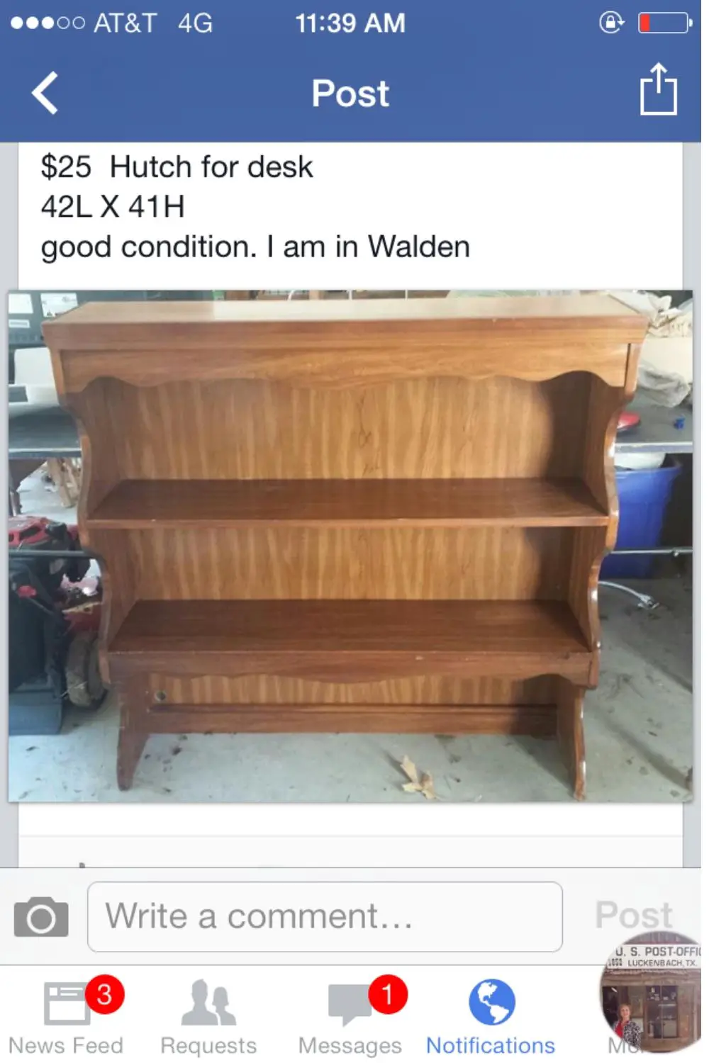 Hutch for sale online for only $25