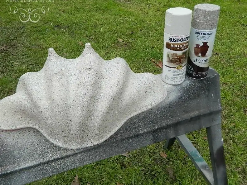 just painted shell planter